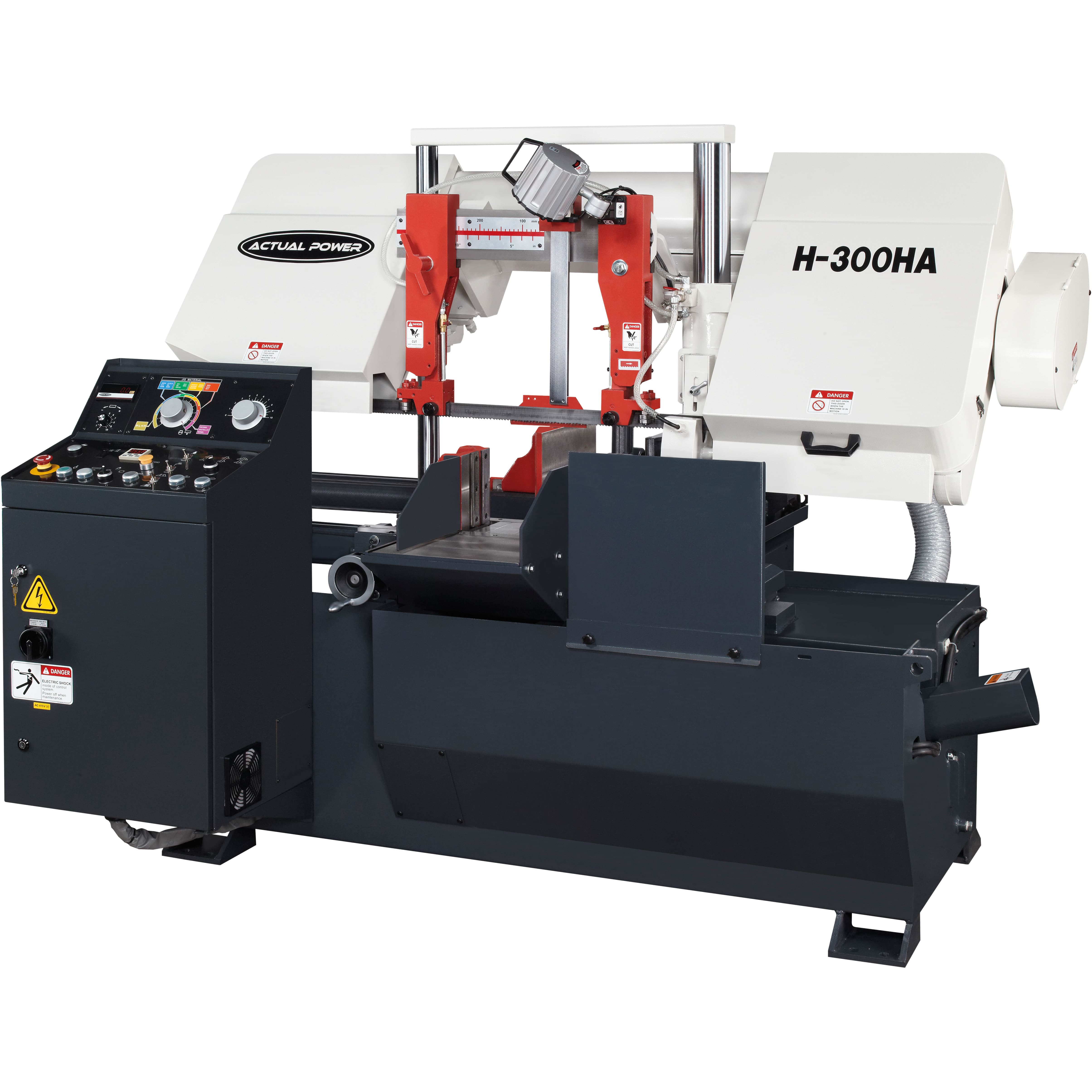 H300HANC Auto Hitch Feed Double Column Metal Cutting Band Saw 300 x