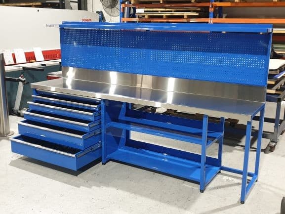 Built to order, they’re workbenches that function as a showpiece item or a workhorse. You are limited only by your imagination.