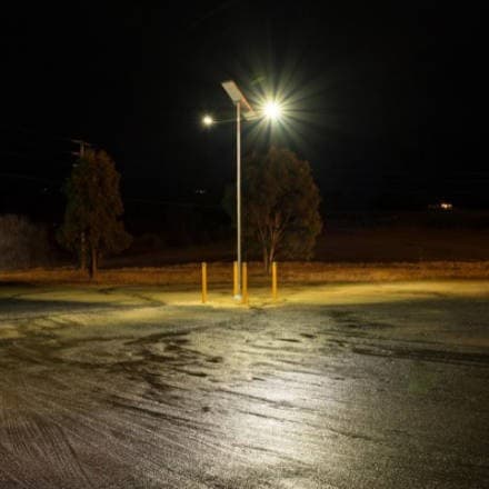 Solar powered lighting at Bega Cheese
