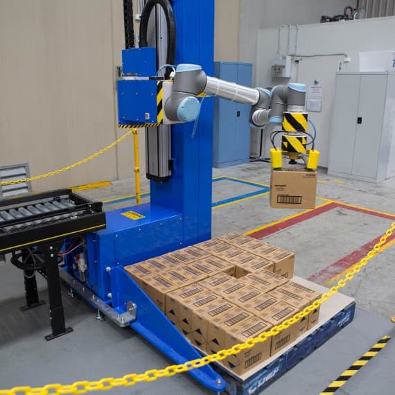 Zero footprint palletiser