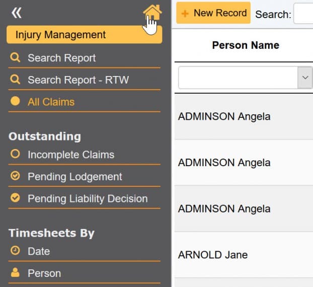 Injury Management Software