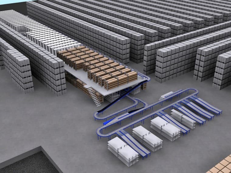 Ground breaking … Dematic’s highrise seismic-resistant storage system capable of storing up to 40,000 pallets