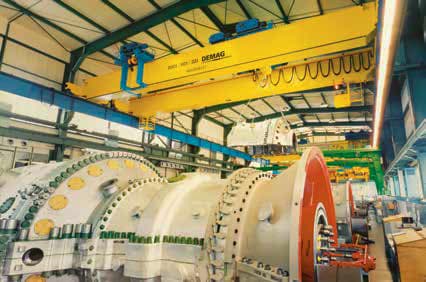 Perfect solution. The Gustav EIRICH mechanical engineering plant fitted with Demag cranes