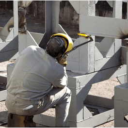 Generator welder in use