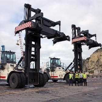 Container handlers at Napier Port