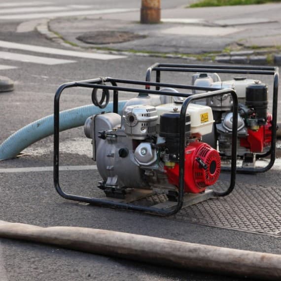 Trash pump in action