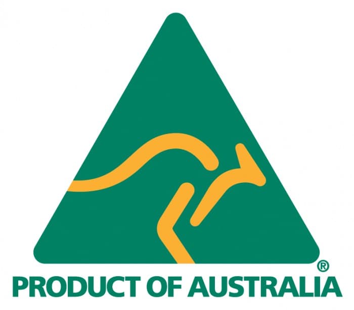 Australian Made logo with 'Product of Australia' descriptor ...